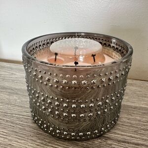 Spiced Butter Rum- HomeWorx by Harry Slatkin Elegant Silver Dotted Candle